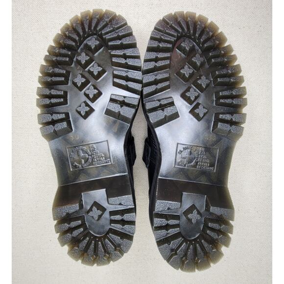 *NEW* DR MARTENS Addina Flower Buckle Mary Jane Leather Platform Shoe Black sz 6 - Picture 12 of 14